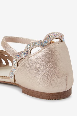 Scalloped Edge Sparkle Occasion Shoes