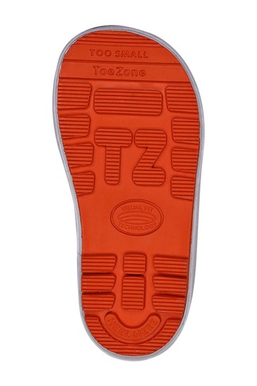 ToeZone Orange Tie Top Camo Wellies