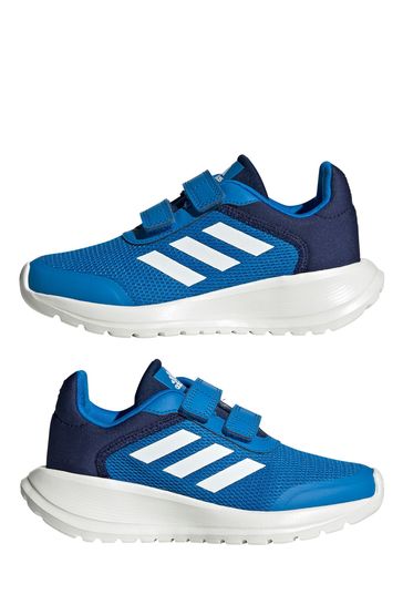 حذاء رياضي بحزام أزرق Tensaur من Adidas Youth And Junior