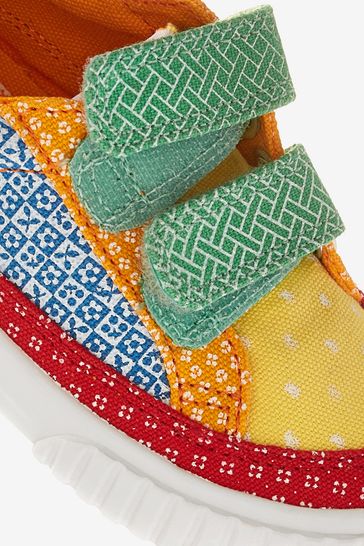 Little Bird Rainbow Patchwork Print Trainers