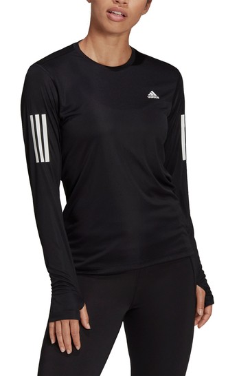 adidas Black Own The Run Long Sleeve T-Shirt