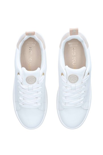 KG Kurt Geiger White Vegan Lighter Lace-Up Trainers