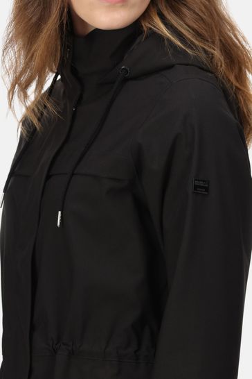 Regatta Adasha Black Longline Waterproof Jacket