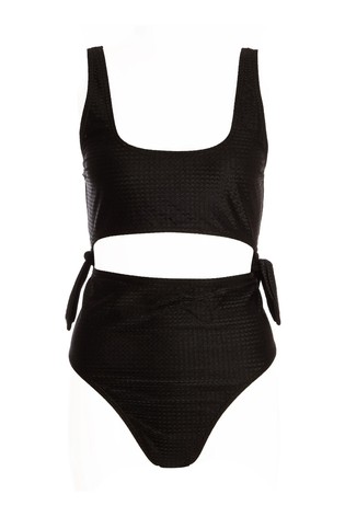 Quiz Textured Cut Out Swimsuit