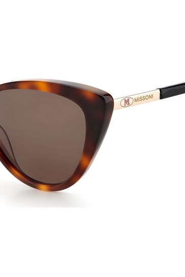 M By Missoni Havana Cat-Eye Sunglasses