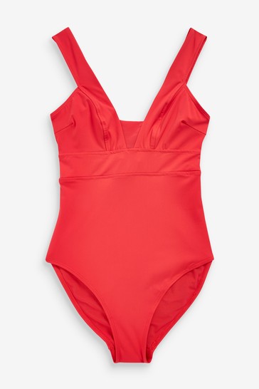 Accessorize Red Lexi Mesh Insert Slimming Suit