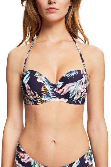 Esprit Navy Blue Underwire Balconette Bikini Top