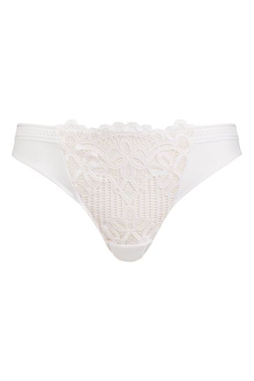 Figleaves White Harper Brazillian Knickers