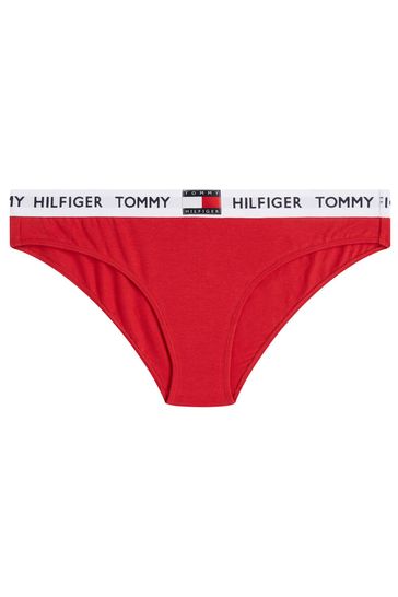 Tommy Hilfiger Womens Red 85 Cotton Stretch Briefs