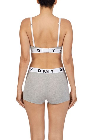 DKNY Grey Logo Wire Free Push Up Bra