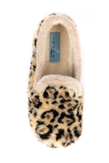 Lunar Beige Samba Ocelot Full Slippers