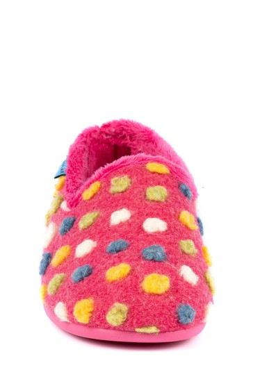 Lunar Pink Helix with Multi Spots Slippers