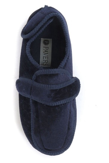 Pavers Blue Ladies Touch Fastening Full Slippers