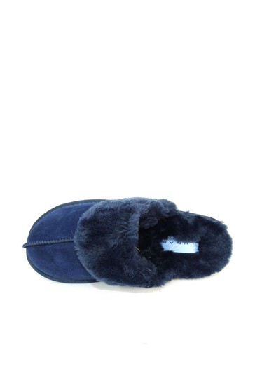 Lunar Blue Rapsody Suede Slippers