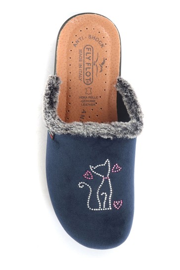 Fly Flot Ladies Cat Slippers Mules