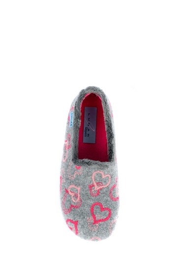 Lunar Grey Jolly Heart Full Slippers