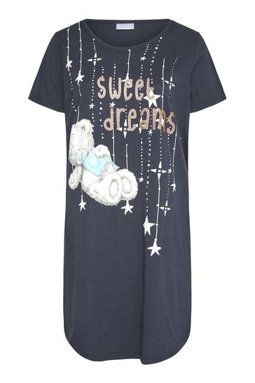 Yours Curve Tatty Teddy 'Sweet Dreams' Slogan Nightdress