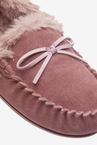 Suede Moccasin Slippers