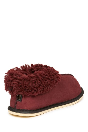 Celtic & Co Red Ladies' Sheepskin Bootee Slippers