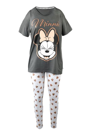 Brand Threads BCI Disney Minnie Mouse Grey Pyjamas