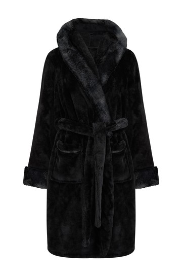 Pour Moi Faux Fur Trim Dressing Gown