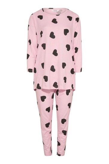 Yours Long Sleeve Heart Pyjama Set