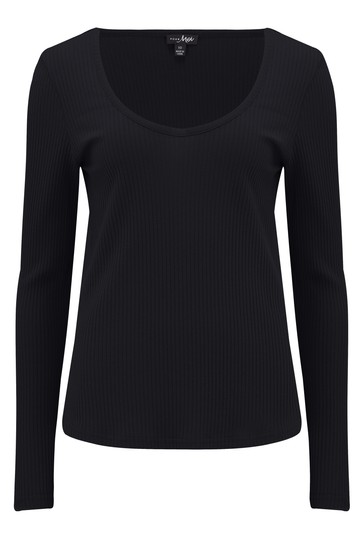 Pour Moi Rib Jersey Long Sleeve Top