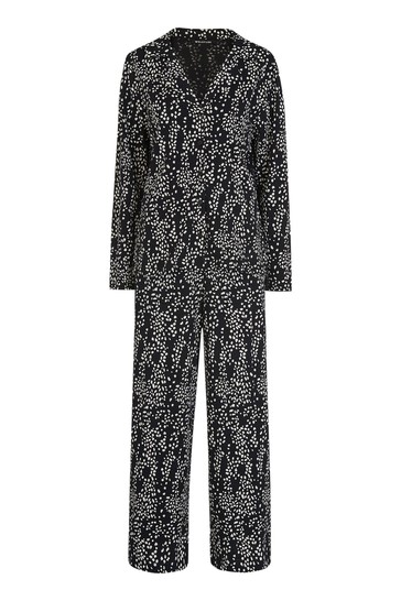 Whistles Black Animal Spot Print Pyjamas