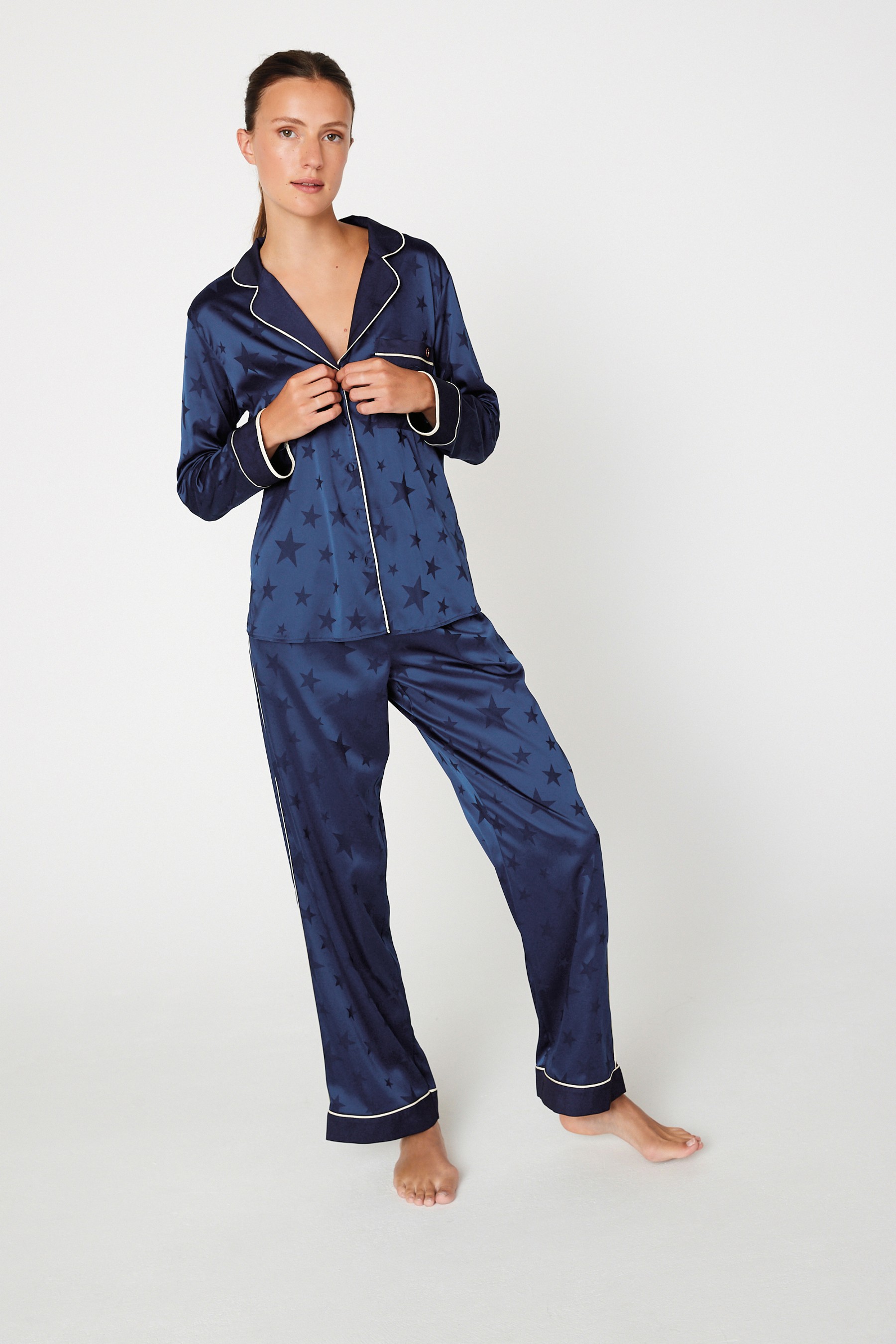 B by Ted Baker Satin Jacquard Button Through Pyjamas