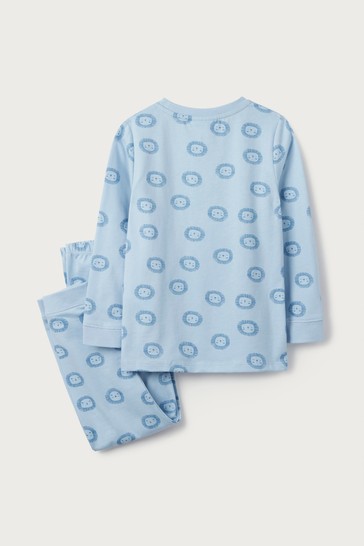 The White Company Blue Lion Print Pyjamas