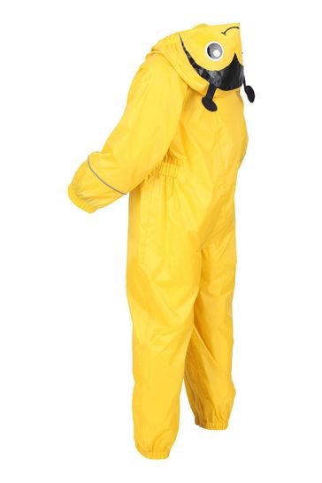 Regatta Yellow Charco Waterproof Animal Hooded Suit