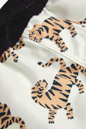 Myleene Klass Kids White Tiger Swim Shorts