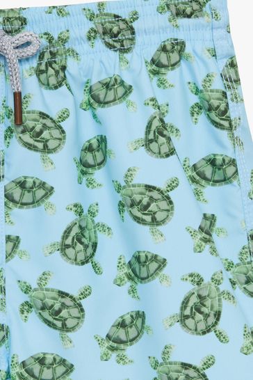 Trotters London Boys Blue Turtle Swimshorts