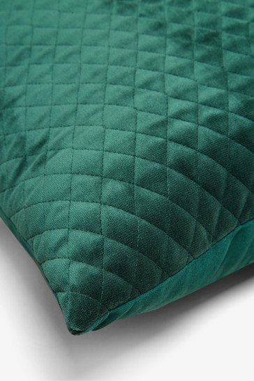 Velvet Quilted Hamilton Cushion Square Feather Filled