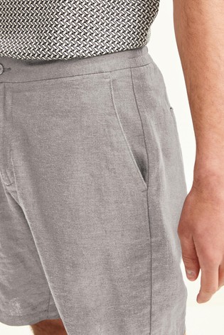 Elasticated Waistband Linen Shorts