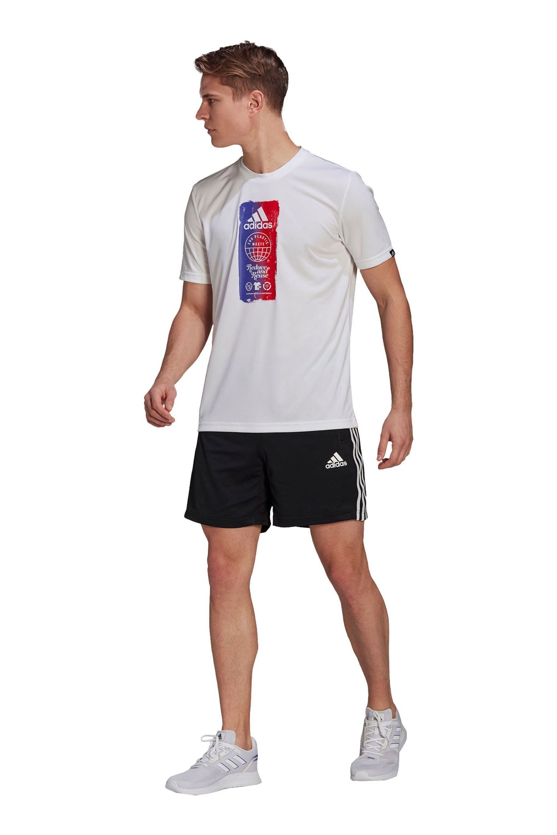 adidas D2M 3 Stripe Shorts