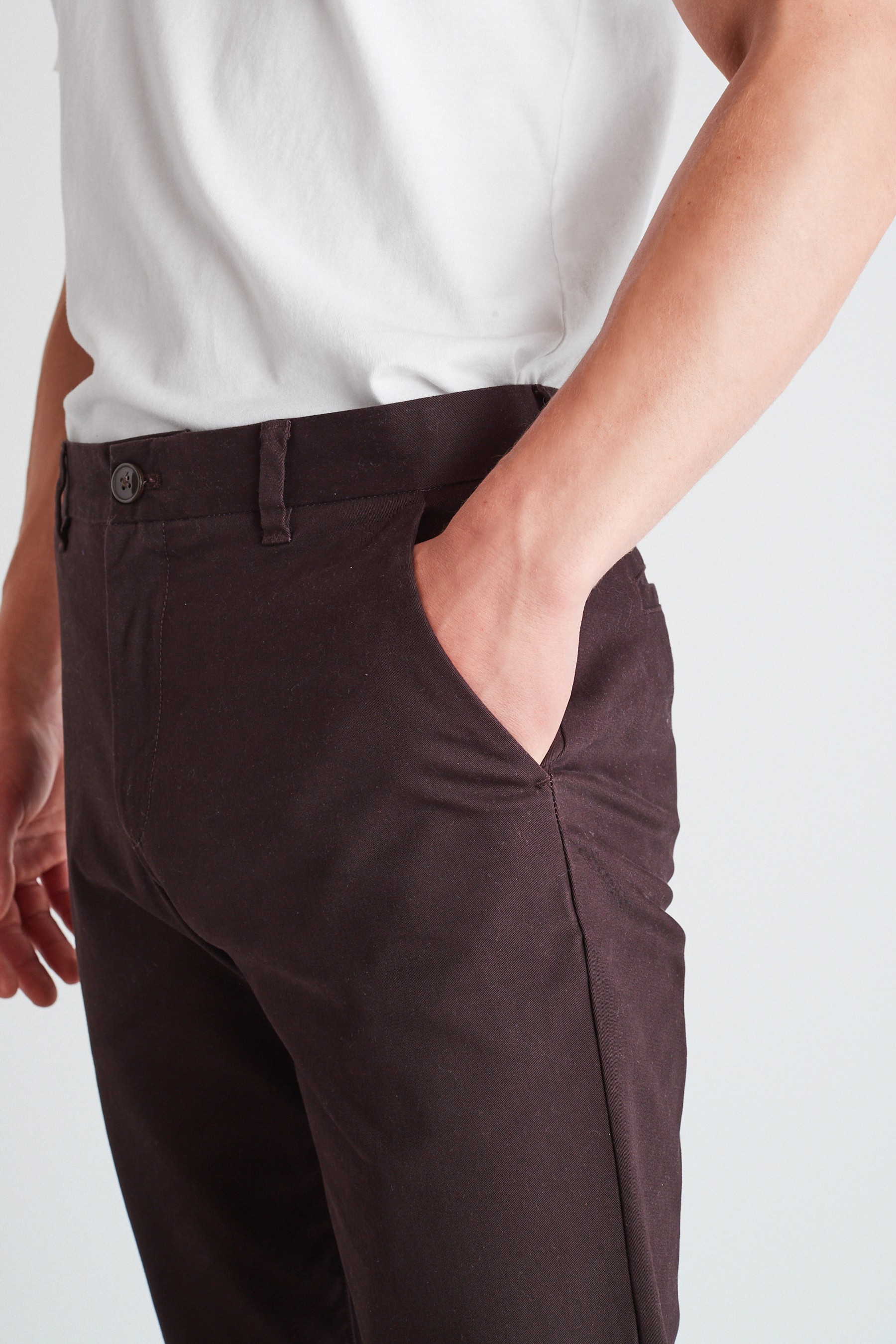 Stretch Chino Trousers Straight Fit