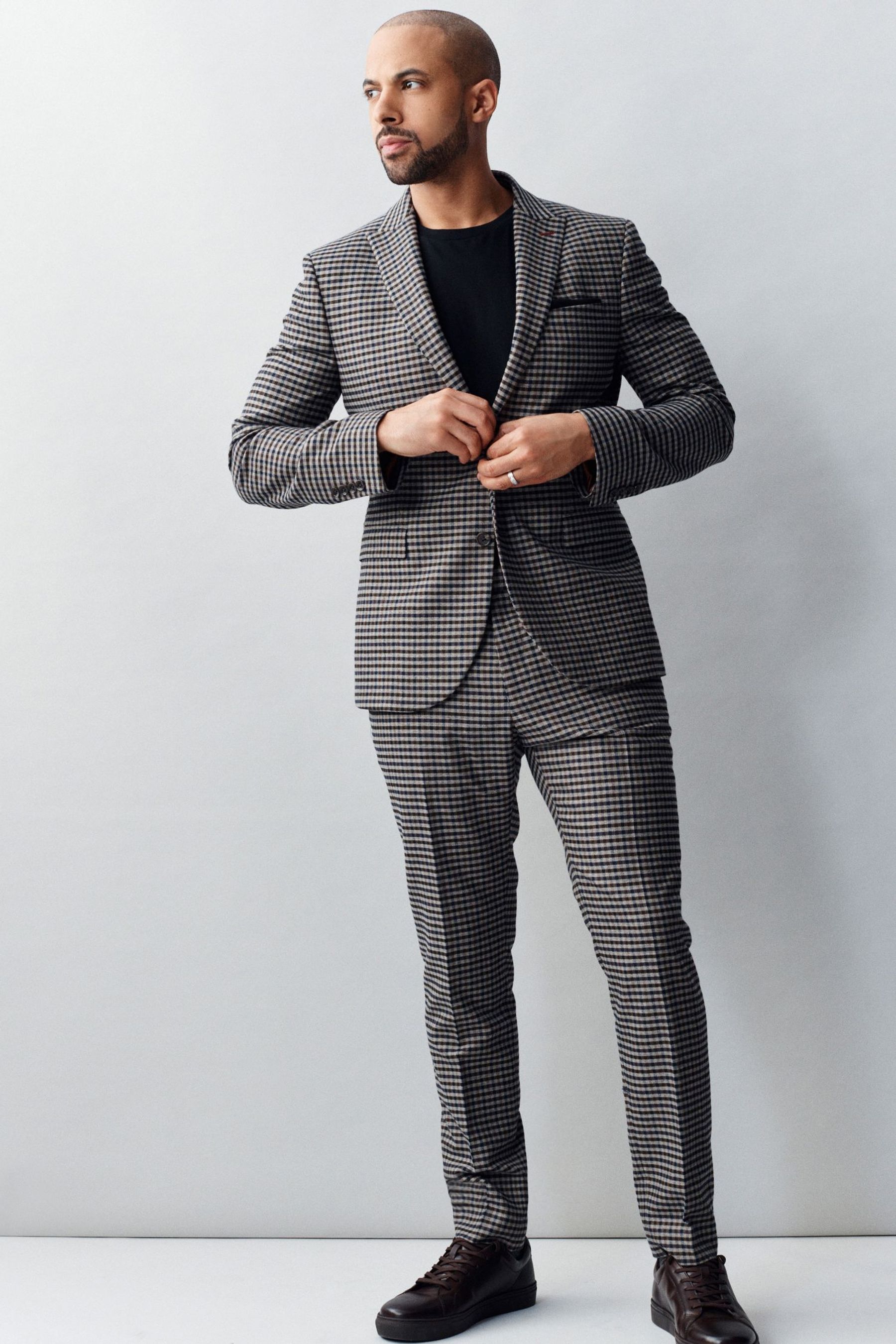 Check Suit: Jacket Skinny Fit