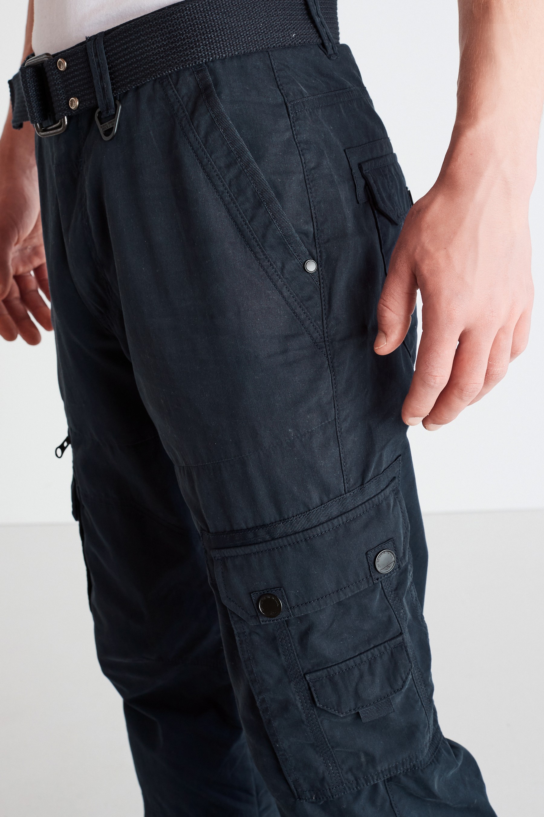 Belted Tech Cargo Trousers