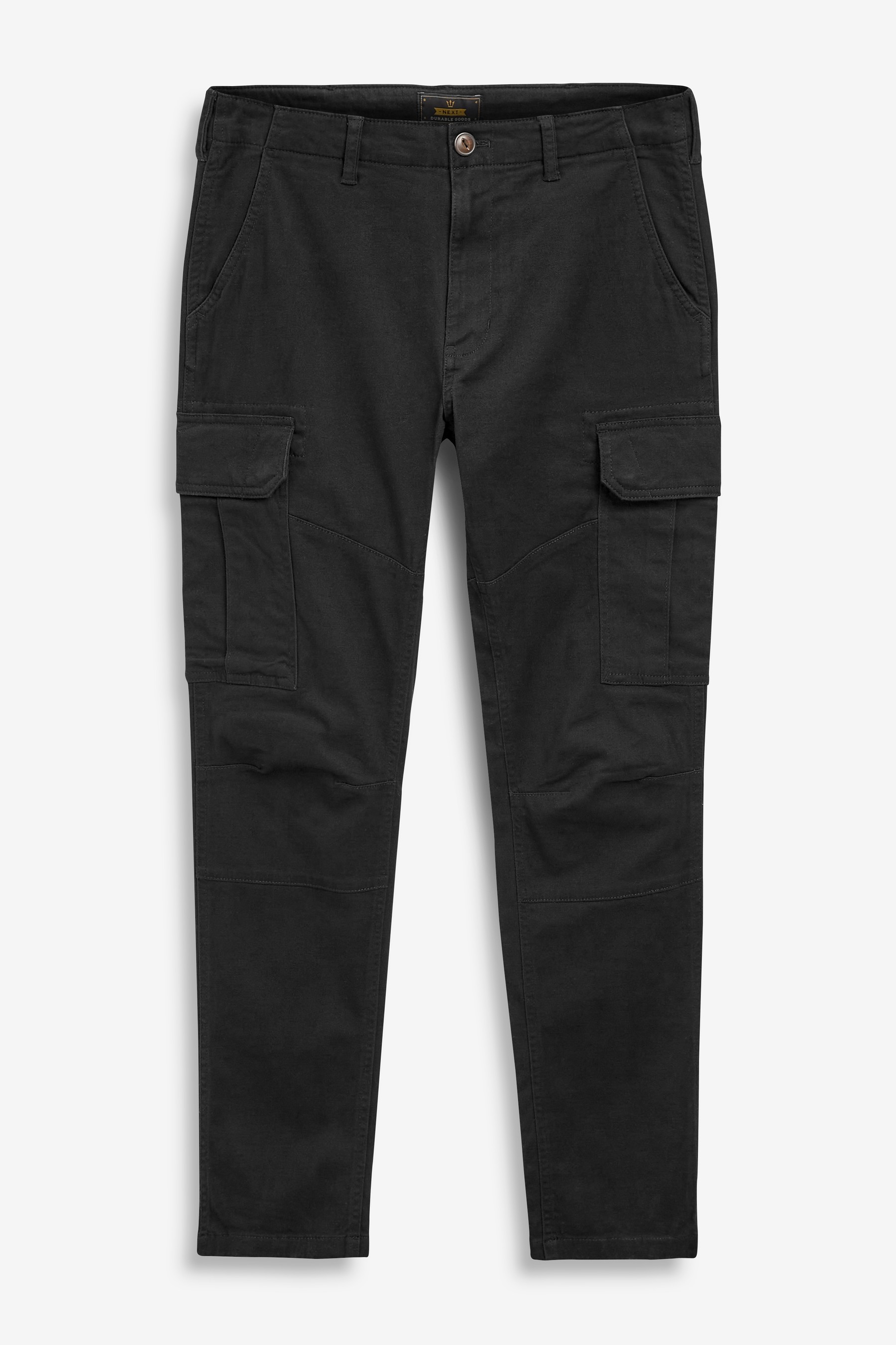 Cotton Stretch Cargo Trousers Straight Fit