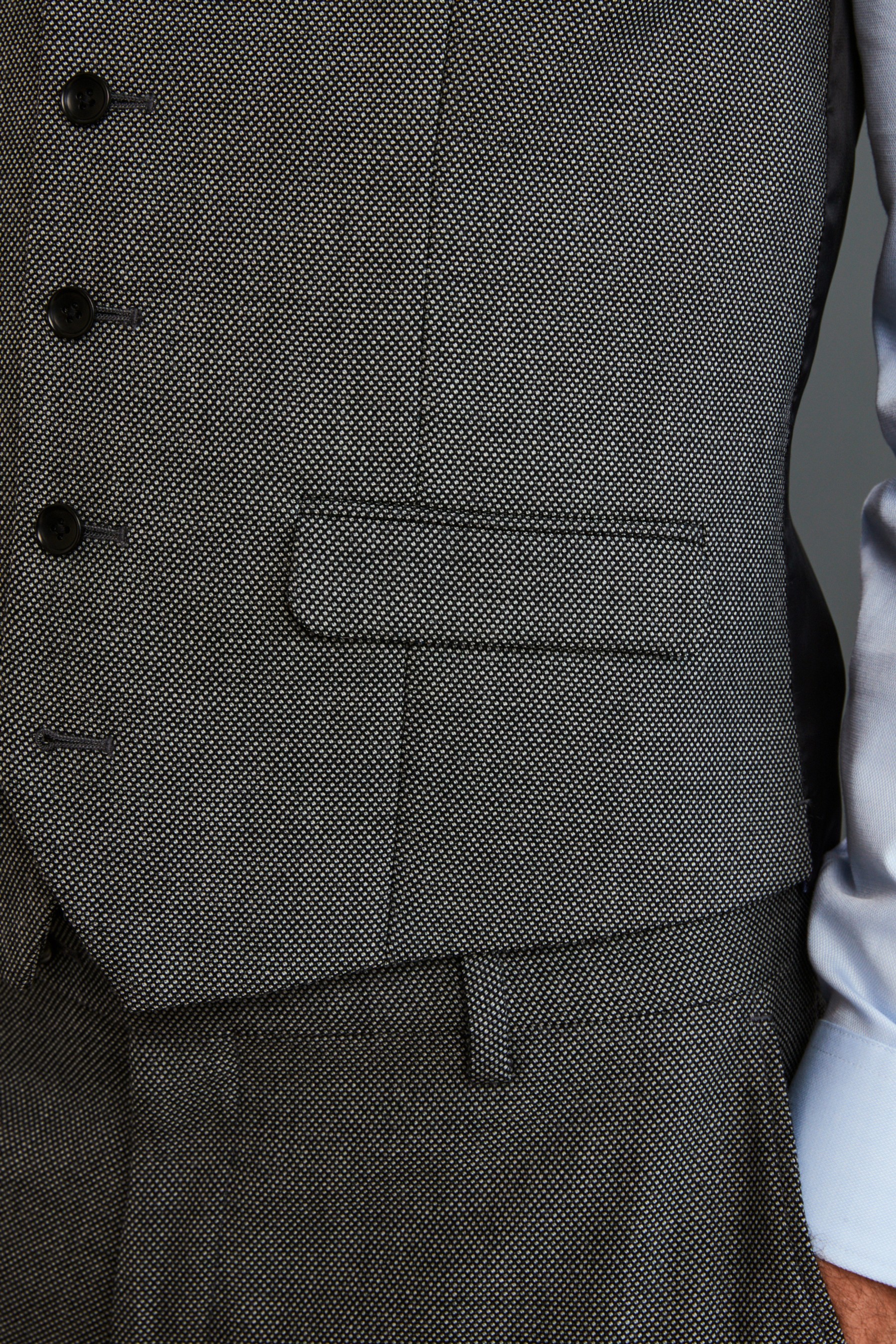 Signature Textured Suit: Waistcoat