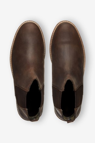 Waxy Finish Chelsea Boots