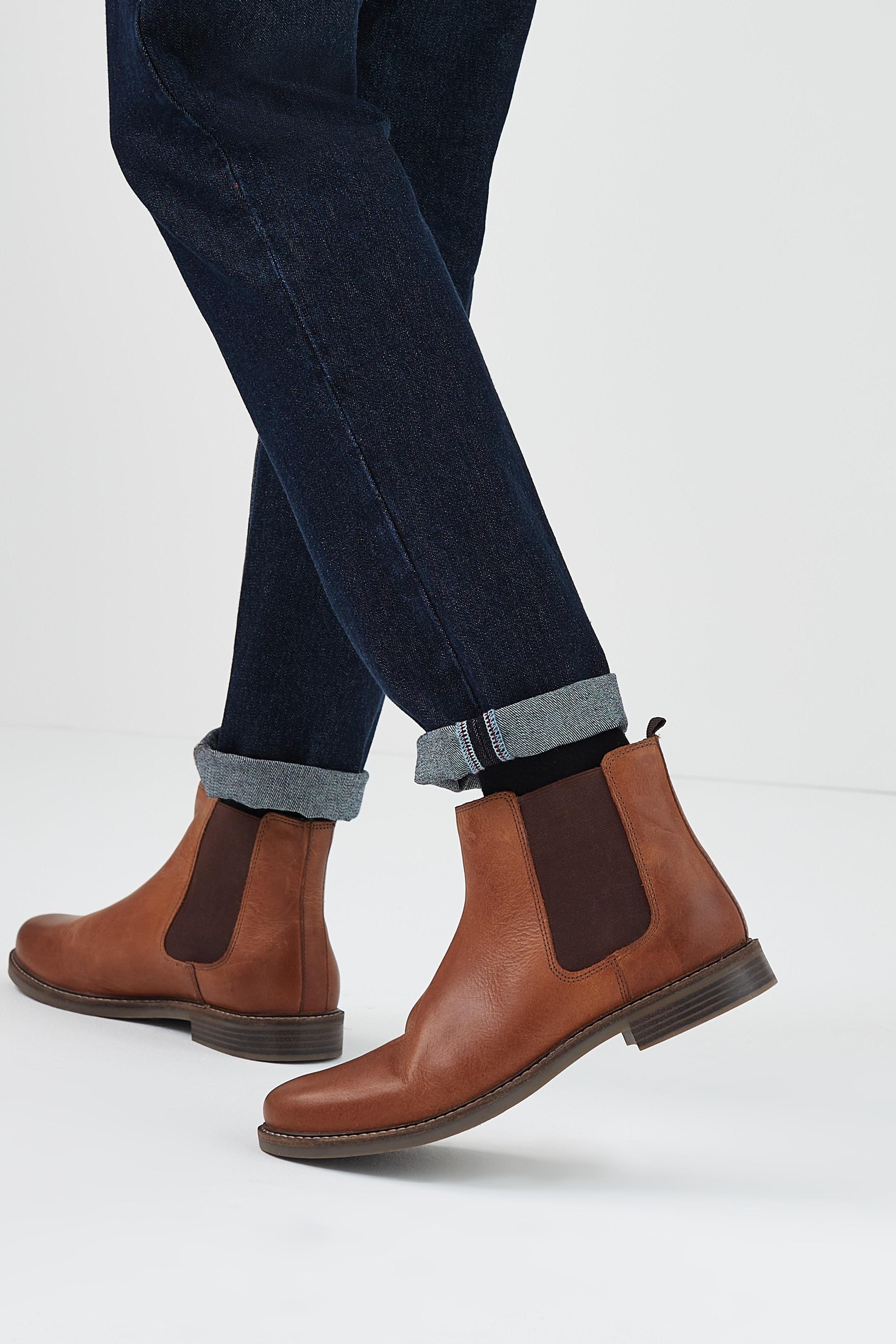 Waxy Finish Chelsea Boots