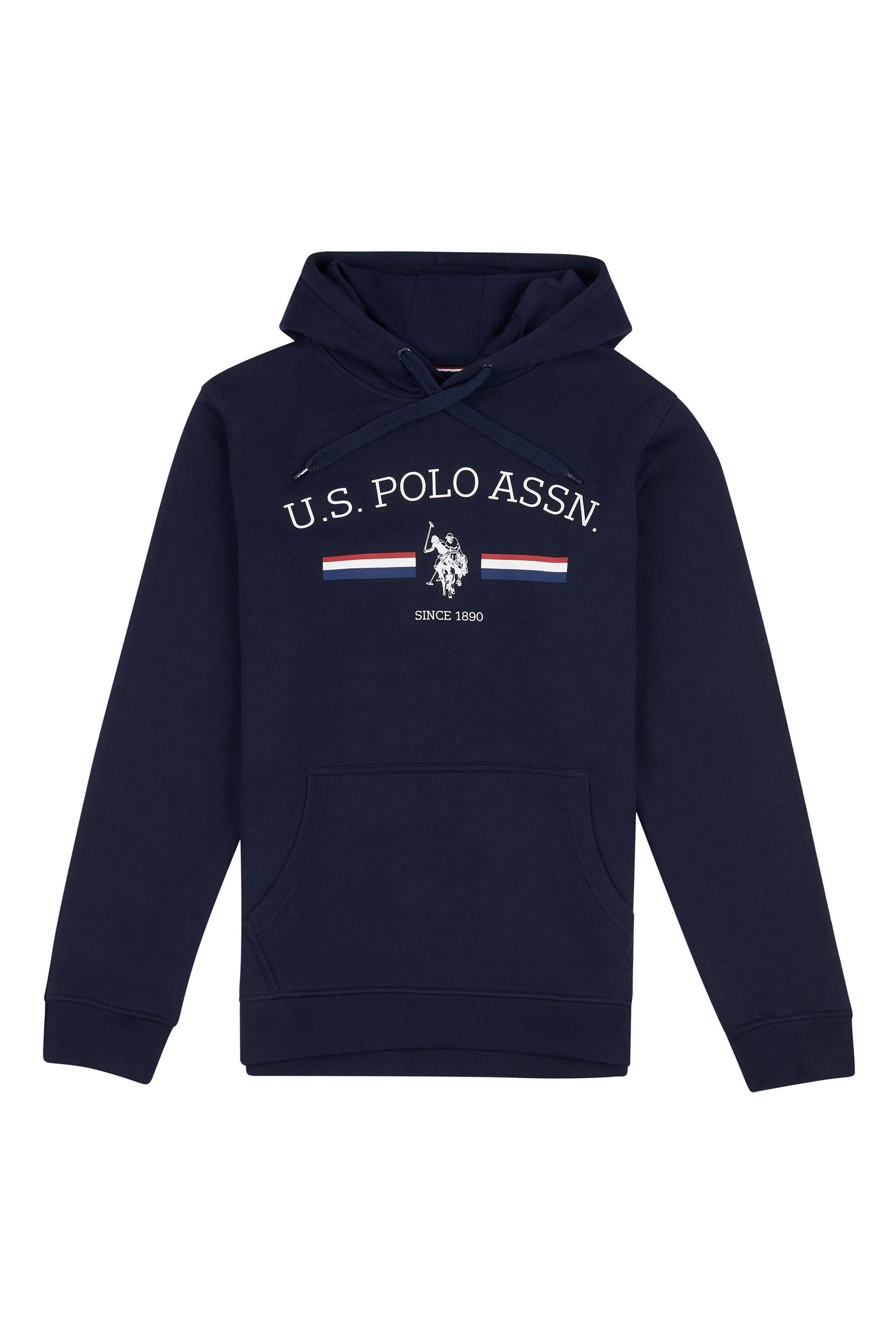 U.S. Polo Assn. Blue Stripe Rider Overhead Hoodie