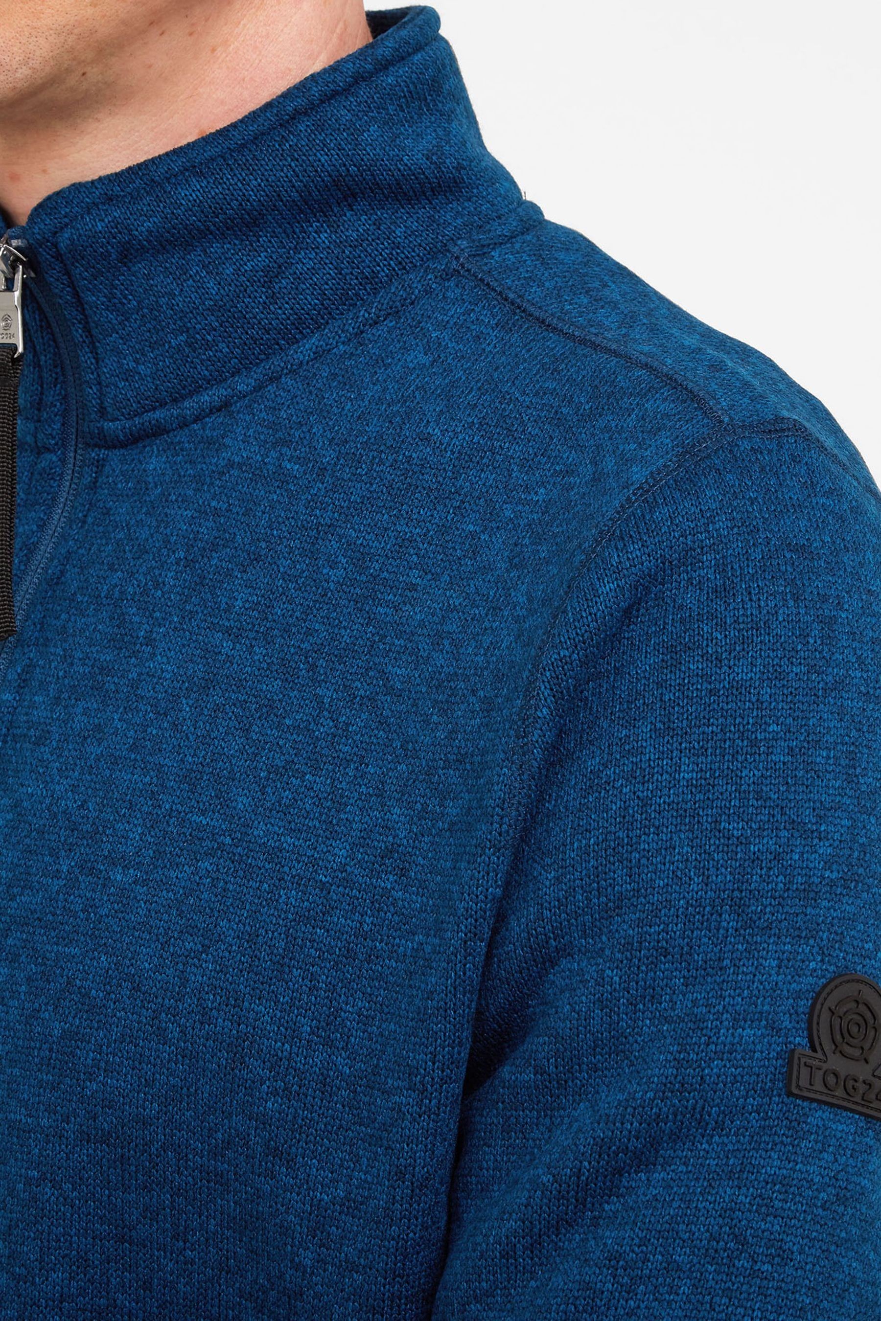 Tog24 Blue Pearson Mens Knitlook Fleece