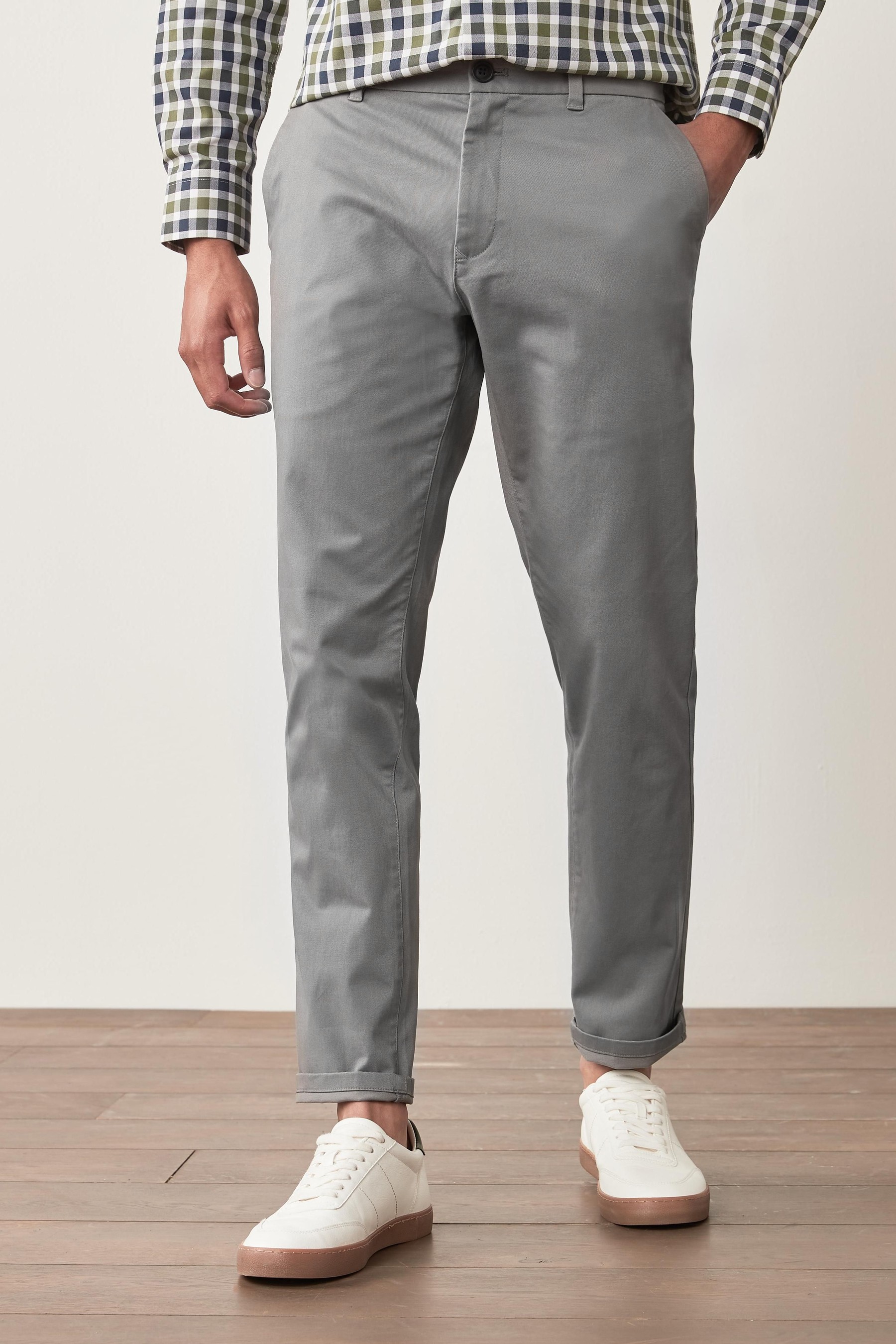 Stretch Chino Trousers Slim Fit