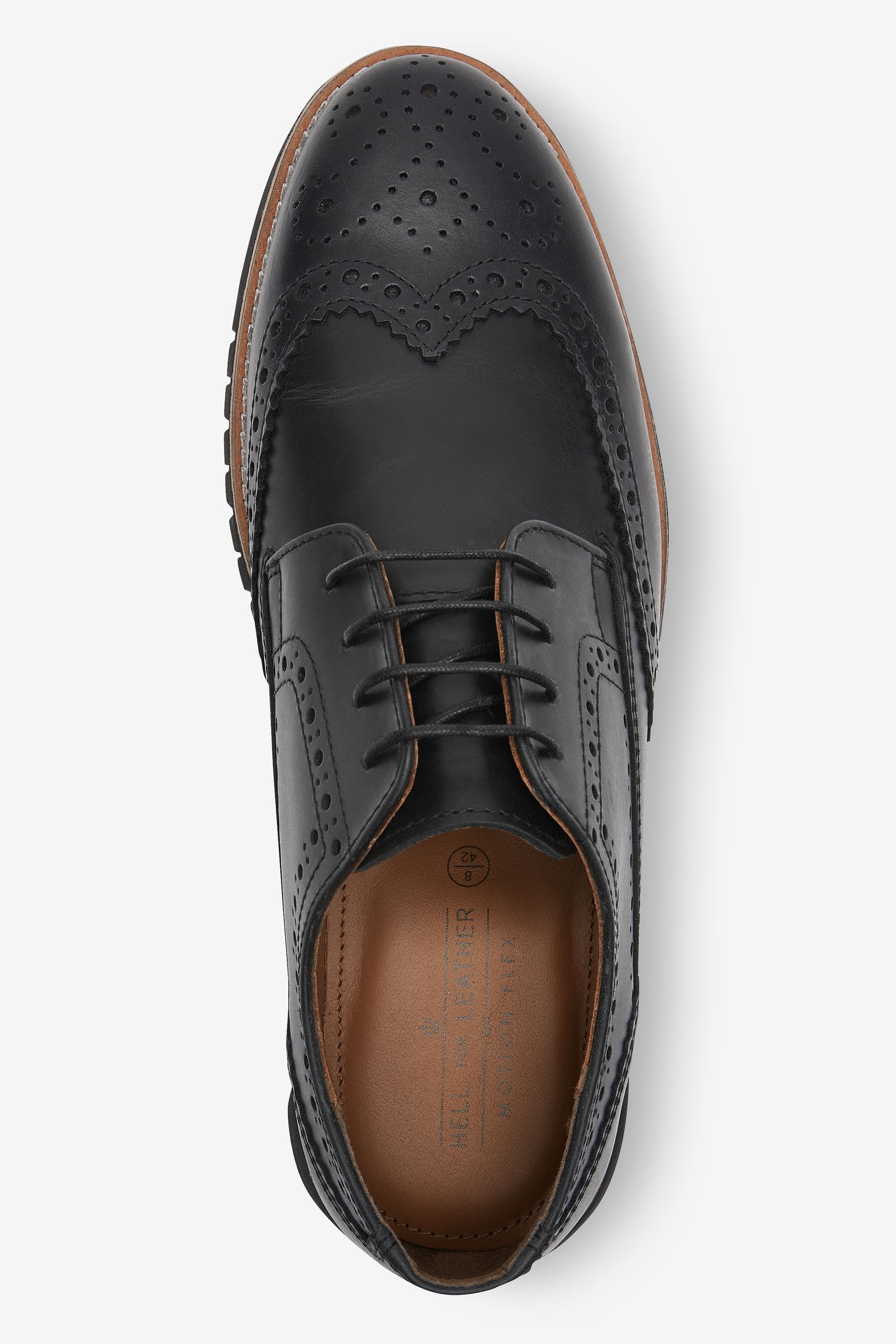 Leather Motion Flex Brogue Shoes