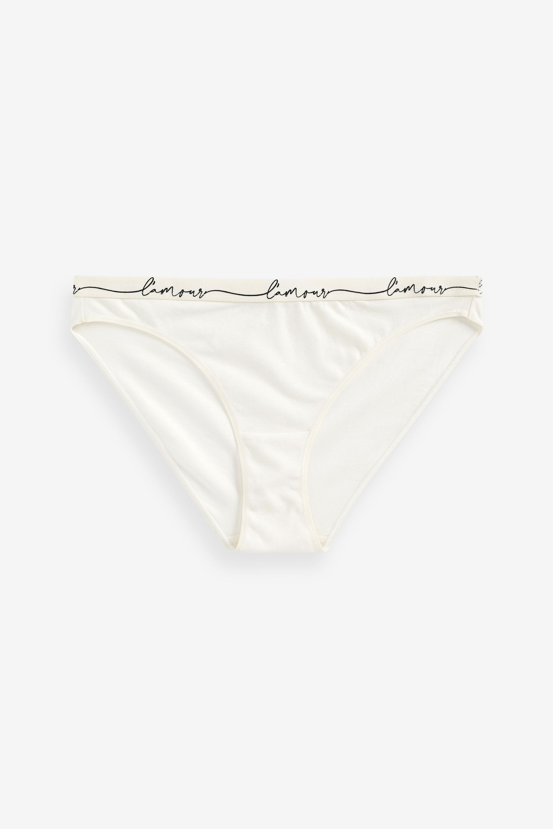 Cotton Rich Logo Knickers 4 Pack High Leg