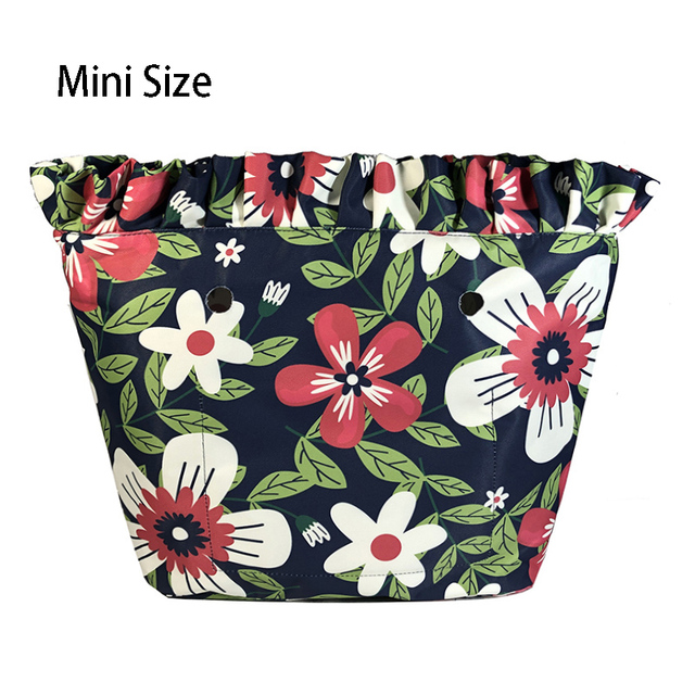 Floral trim waterproof inner insert, classic small inner pocket, handbags accessory