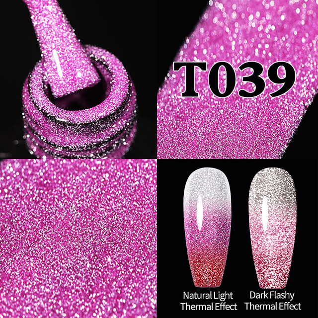 ur sugar 7.5ml neon yellow reflective glitter gel nail polish shine twilight nail gel nail art varnish semi permanent varnish